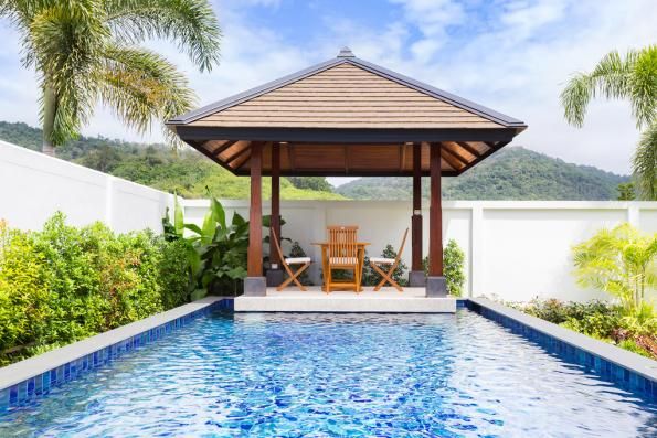 Villa BD001 в аренду, Baan-Bua, Най Харн — семейная вилла с большой лужайкой и бассейном 4 × 10 м с джакузи, фото 16