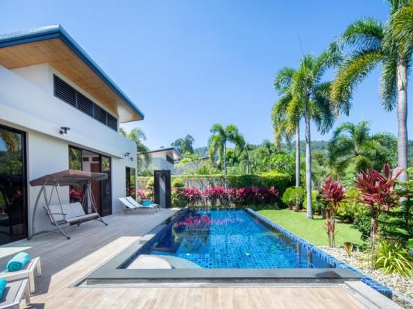 Villa BD009 в аренду, Baan-Bua, Най Харн — двухэтажная вилла с бассейном-инфинити и видом на горы, гараж на две машины, фото 7