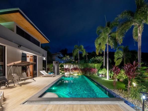 Villa BD009 в аренду, Baan-Bua, Най Харн — двухэтажная вилла с бассейном-инфинити и видом на горы, гараж на две машины, фото 14