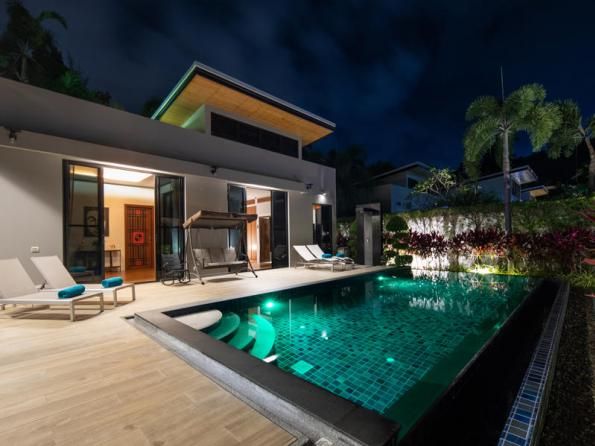 Villa BD009 в аренду, Baan-Bua, Най Харн — двухэтажная вилла с бассейном-инфинити и видом на горы, гараж на две машины, фото 15