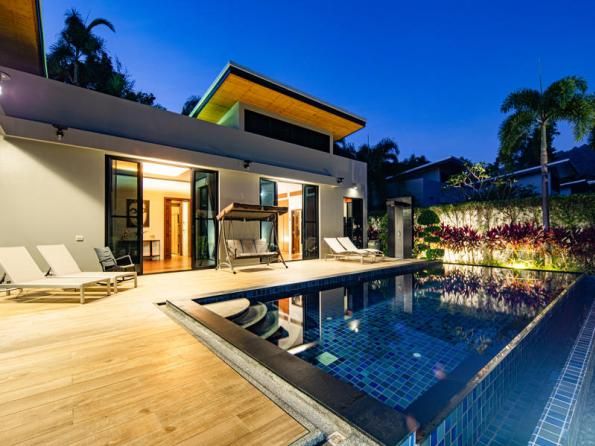 Villa BD009 в аренду, Baan-Bua, Най Харн — двухэтажная вилла с бассейном-инфинити и видом на горы, гараж на две машины, фото 16